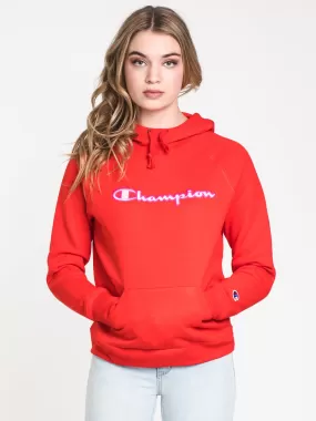 CHAMPION POWERBLEND SCRIPT PULLOVER HOODIE  - CLEARANCE