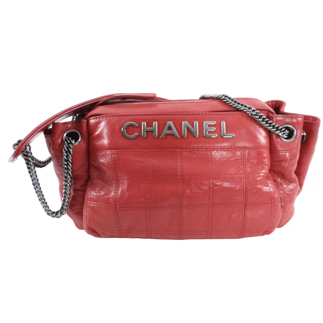 Chanel Cherry Red LAX Accordion Bag