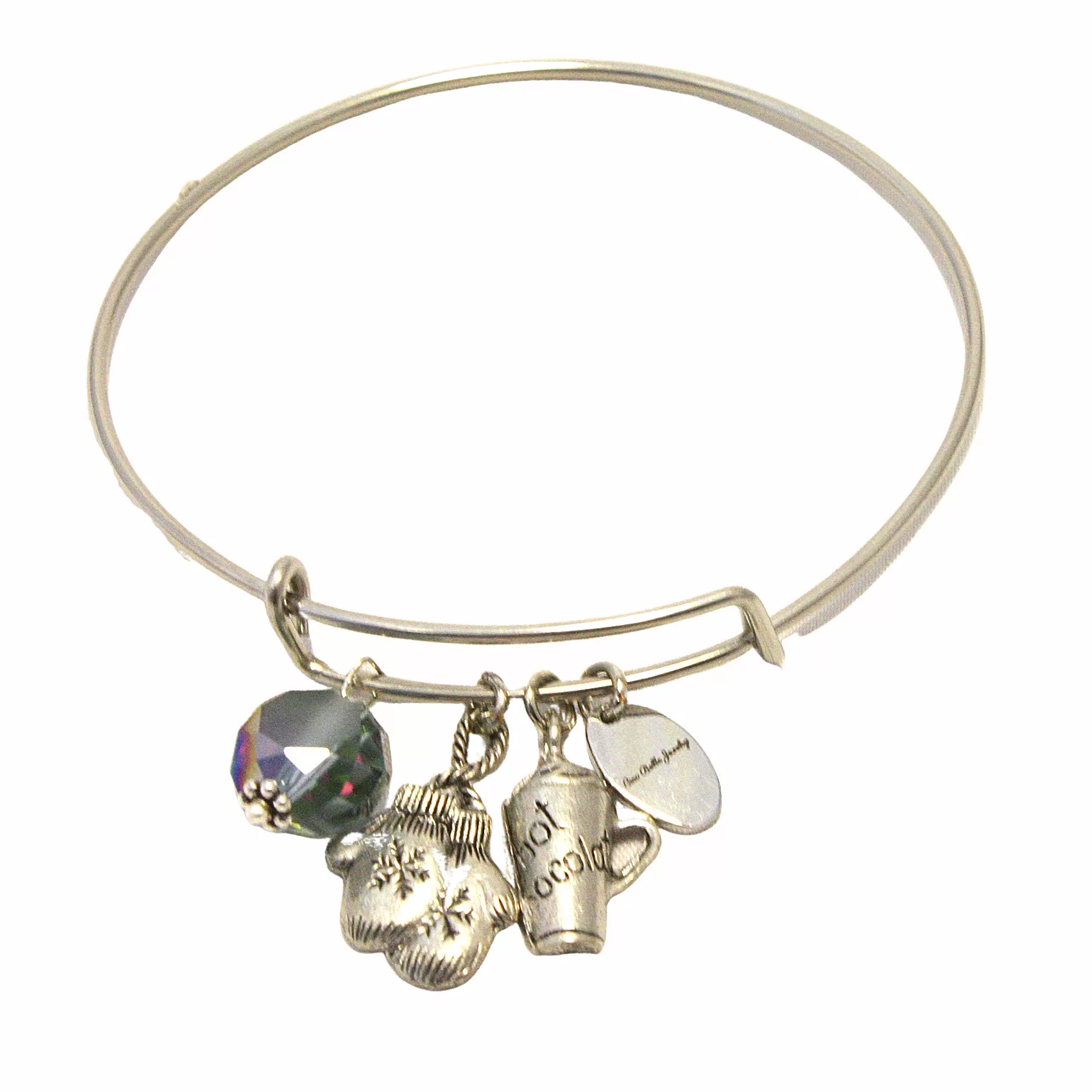 Christmas Charm Bangle Bracelet