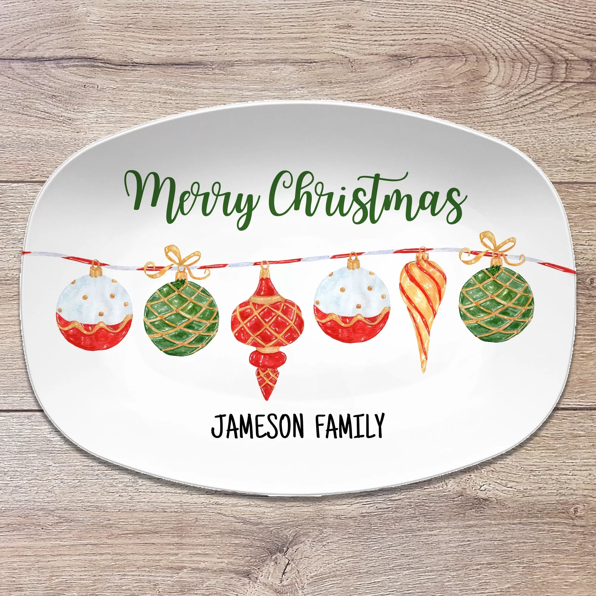 Christmas Ornaments Platter