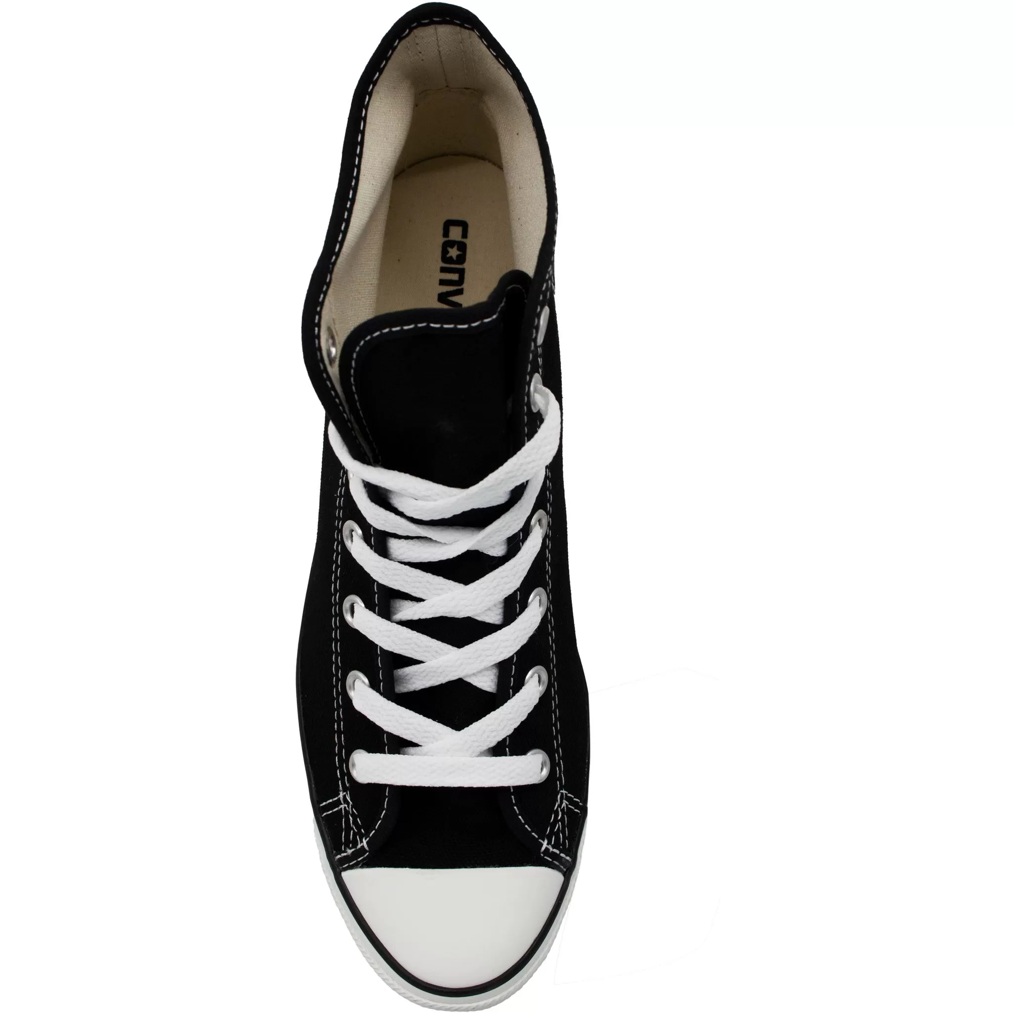 Converse Chuck Taylor Hi-Ness Wedge Black Lace Up Womens Plimsolls 537104F