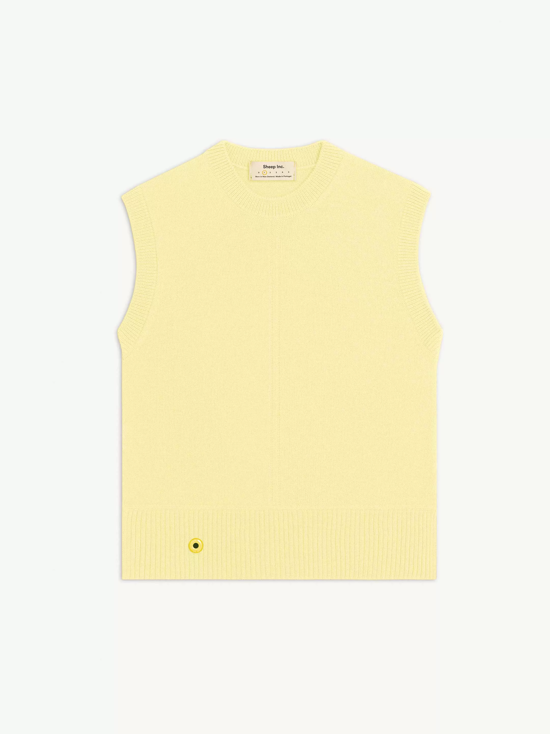 Crewneck Vest - Lemon Yellow