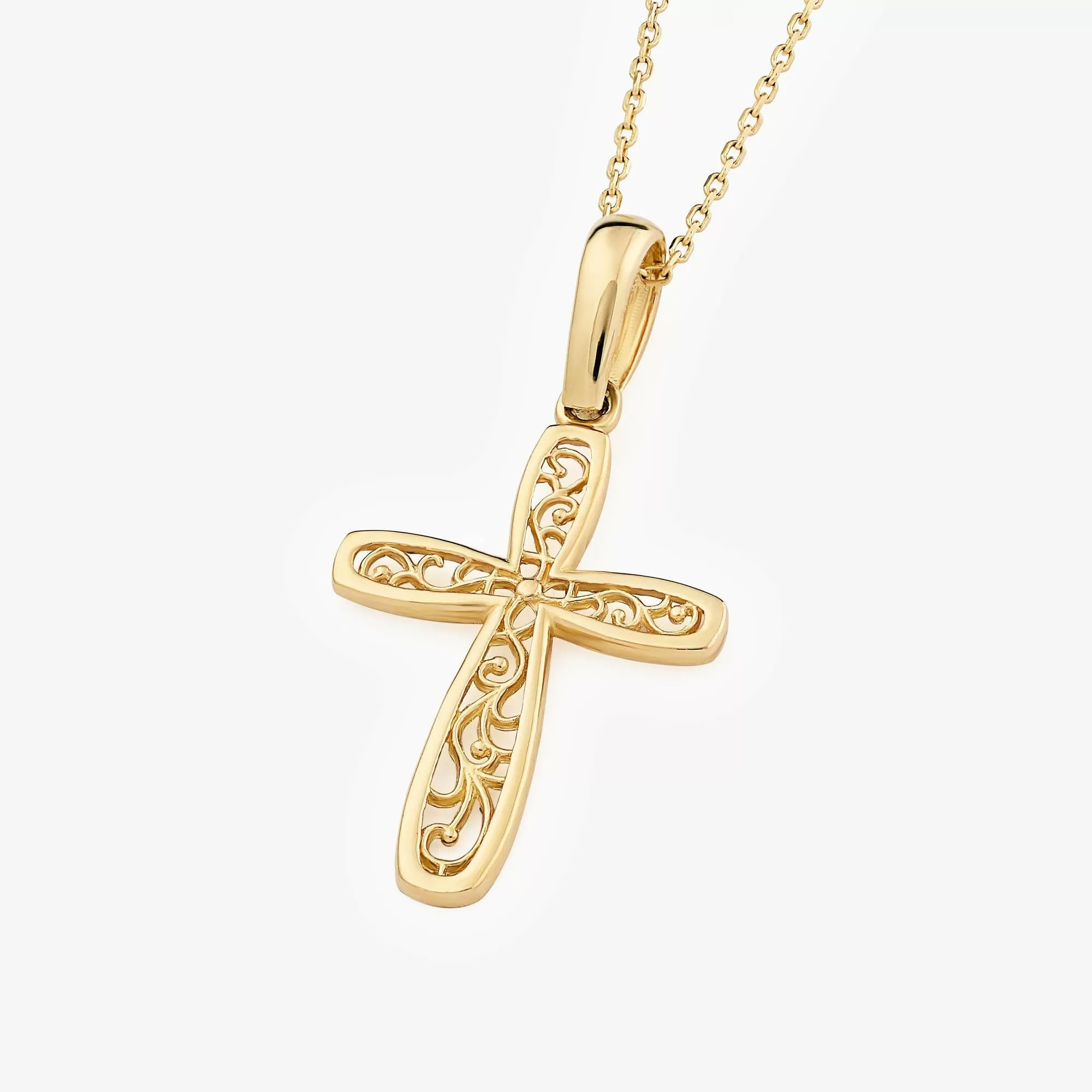 Cross Necklace | 14K Solid Gold