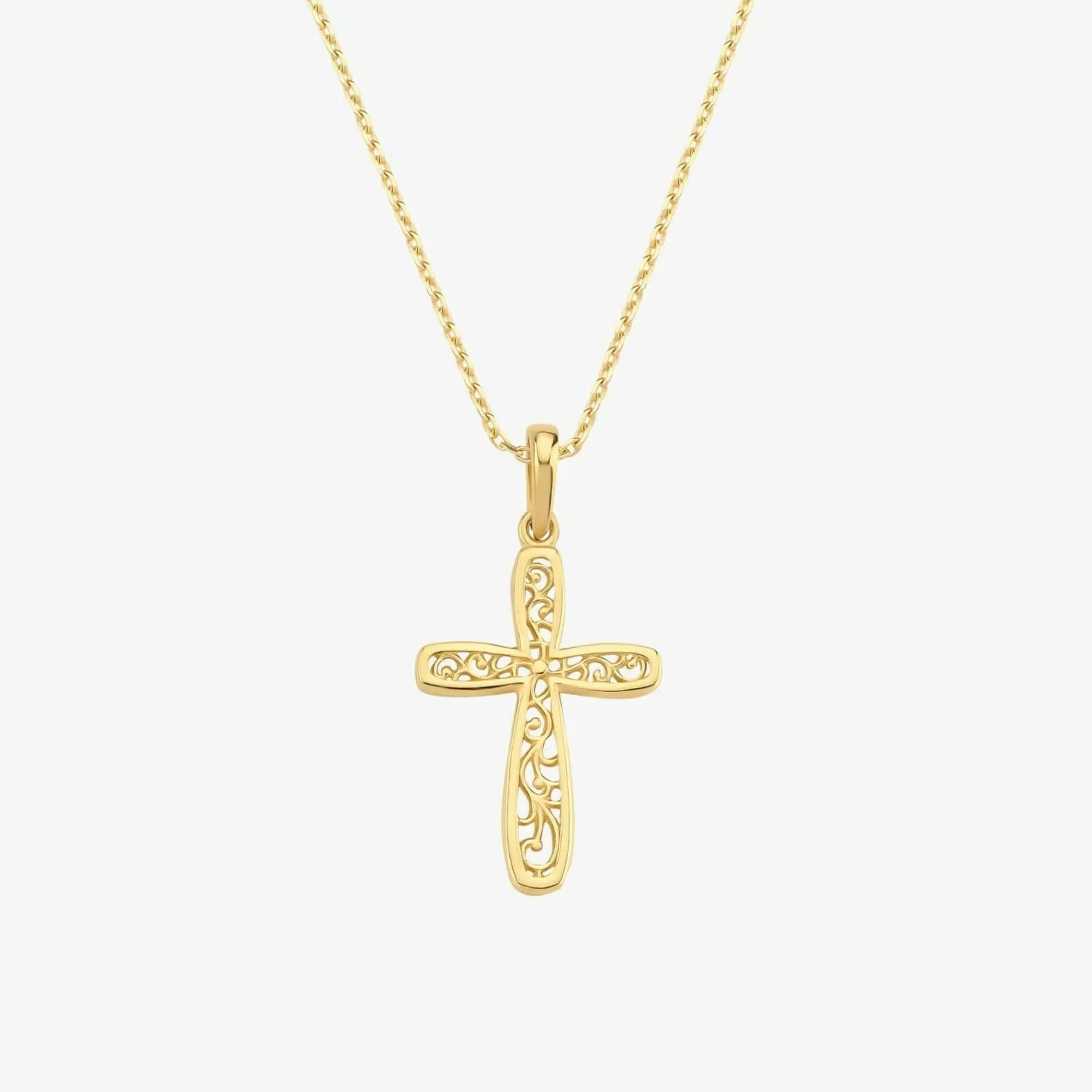 Cross Necklace | 14K Solid Gold