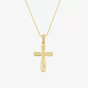 Cross Necklace | 14K Solid Gold