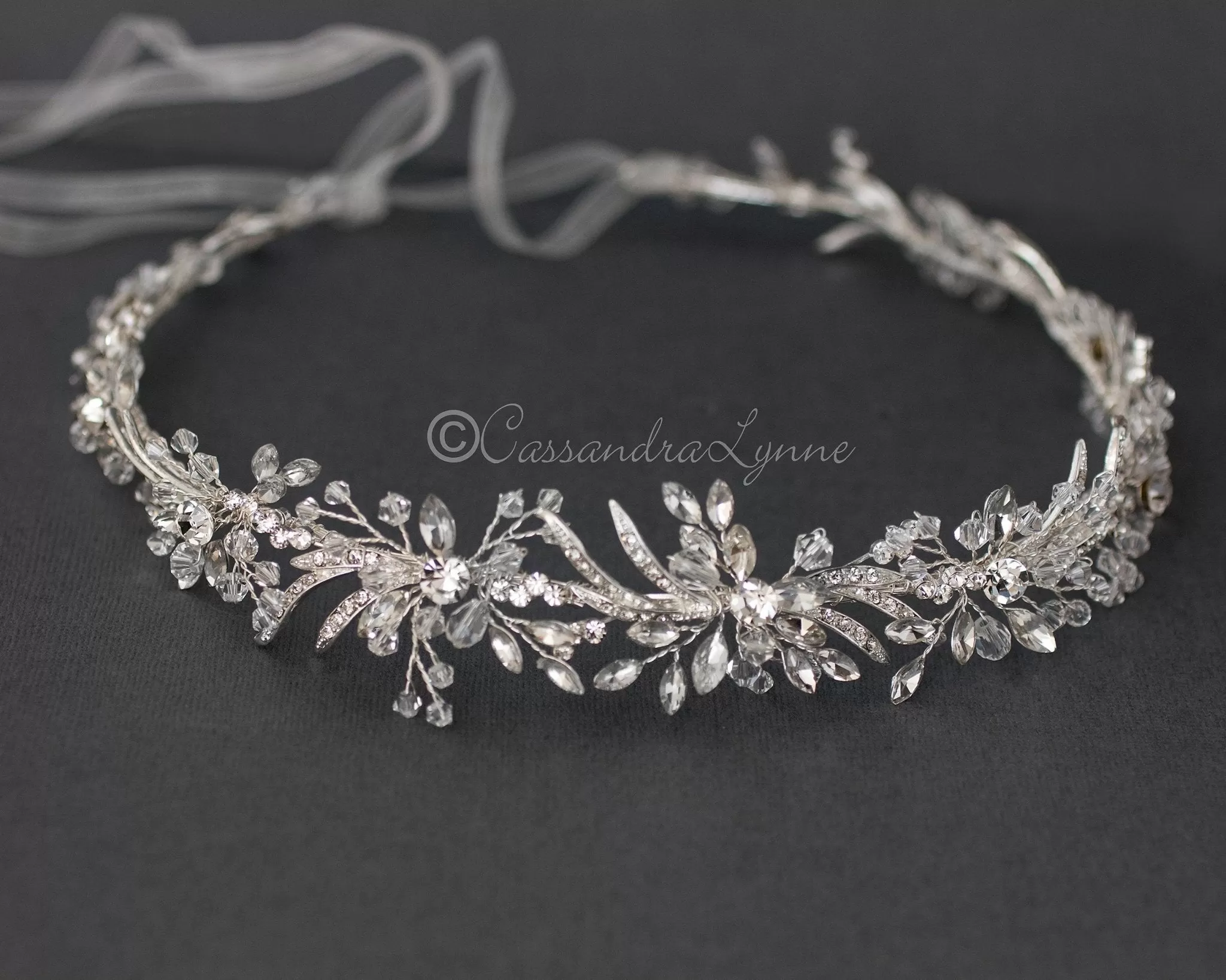 Crystal Bridal Halo Headpiece