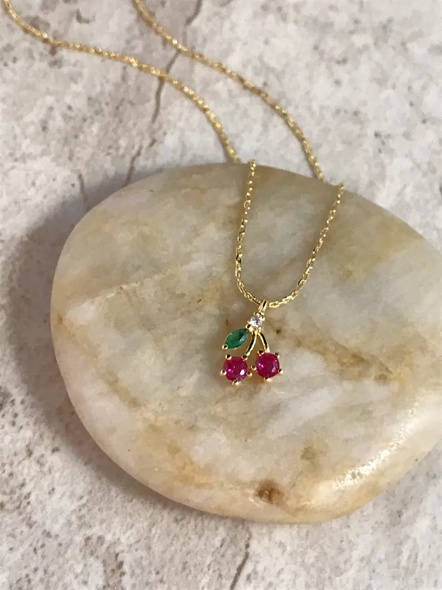 CZ Cherry Necklace