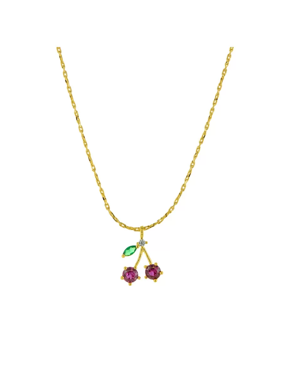 CZ Cherry Necklace