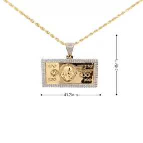 Diamond 100 Dollar Pendant