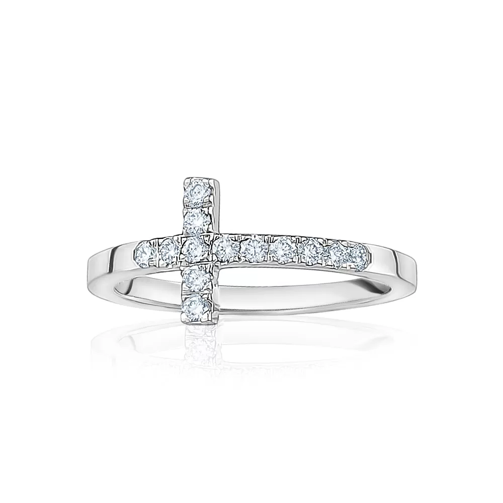 Diamond Cross Ring