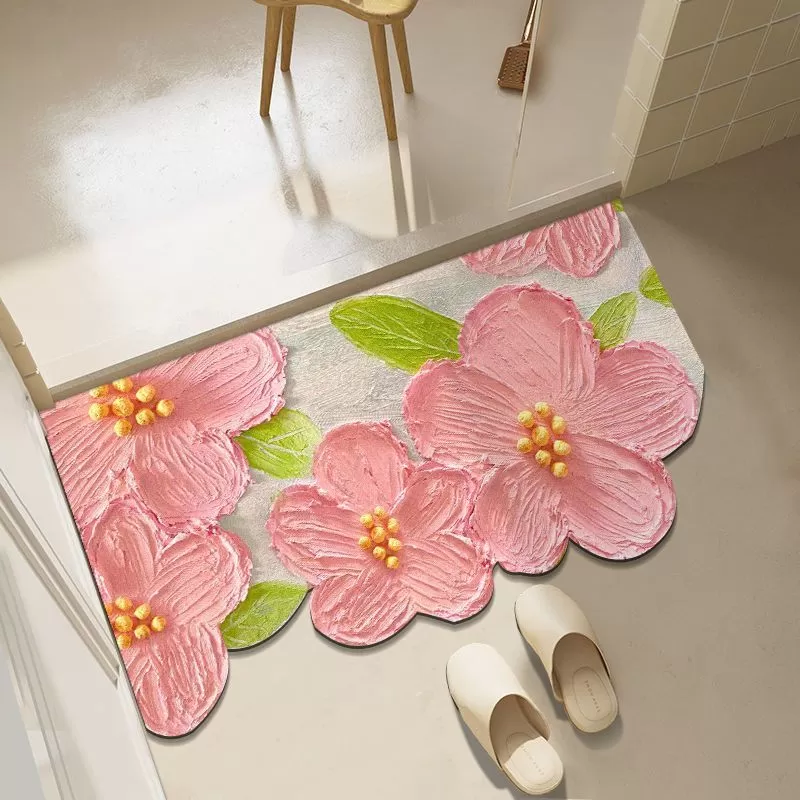 Diatom mud oil painting foot mat bathroom mat MK18671