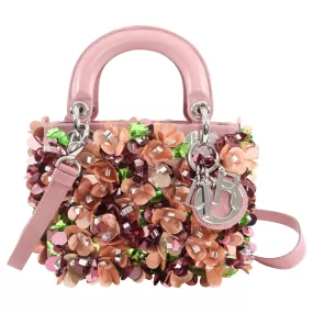 Dior Mini Lady Dior Quartz Pink Sequin Embellished Limited Edition Bag