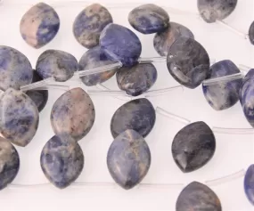 Dumortierite Half Strand, Unique Shape Blue Gemstone Beads, 8 long gem0846