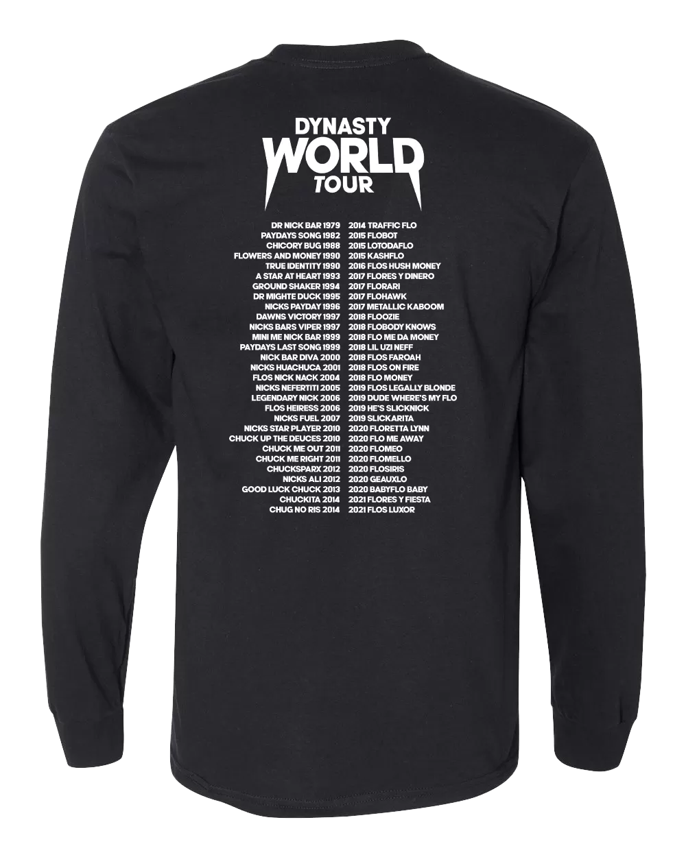 DYNASTY WORLD TOUR BLACK LONGSLEEVE TEE