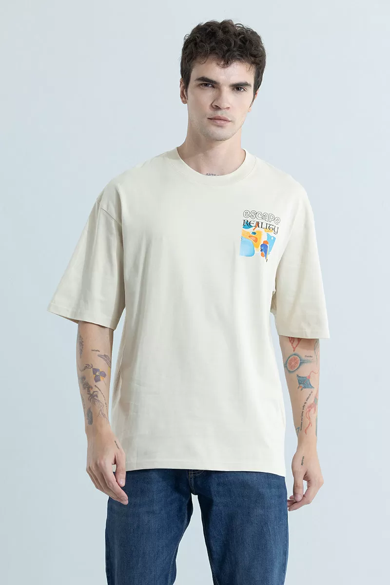 Escape Reality Cream Oversized T-Shirt