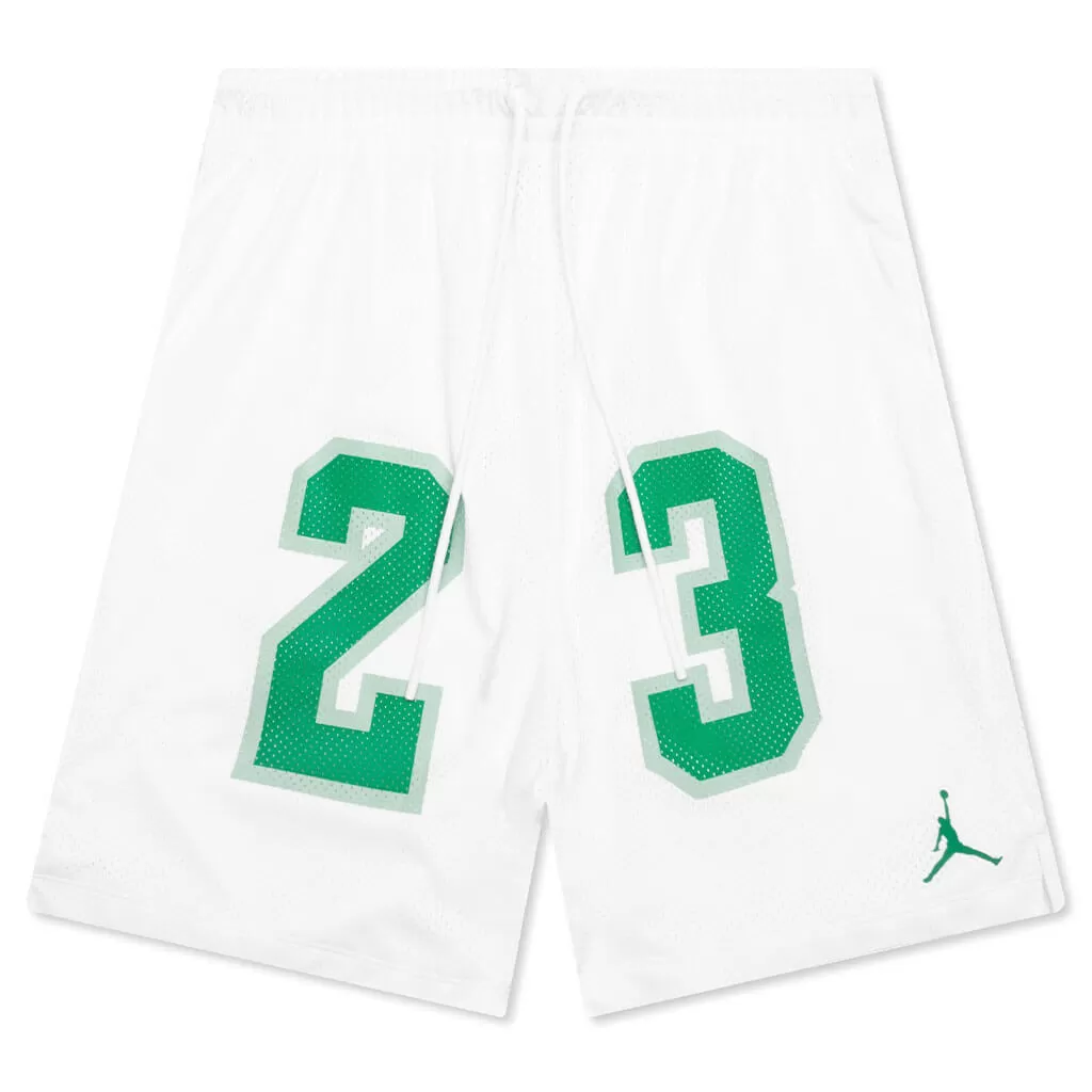 Essentials Shorts - White/Lucky Green