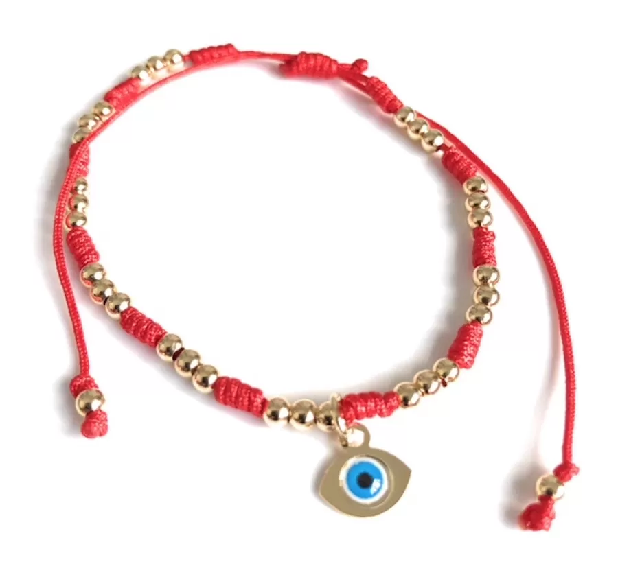 Evil Eye Red String Bracelet Adjustable