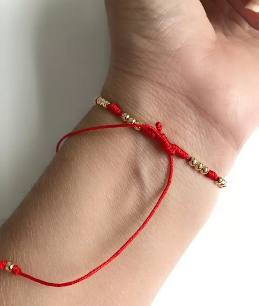 Evil Eye Red String Bracelet Adjustable