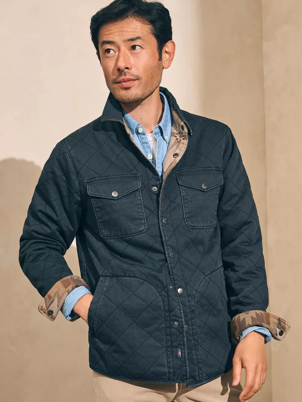 FAHERTY Doug Good Feather Reversible Bondi Jacket