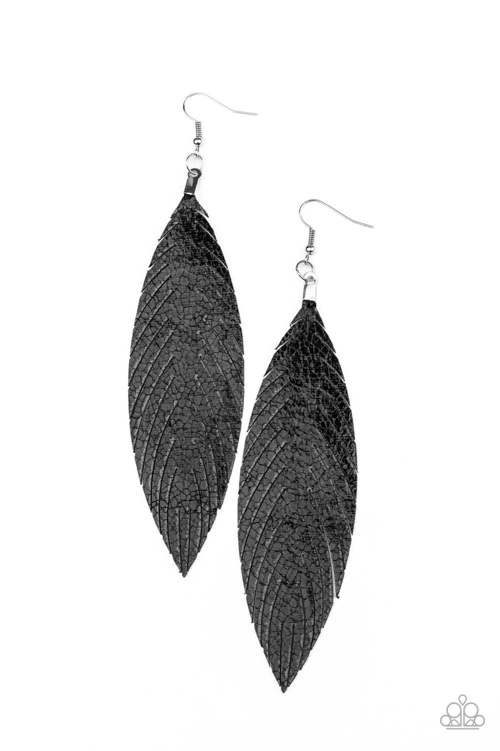 Feather Fantasy Black-Earrings