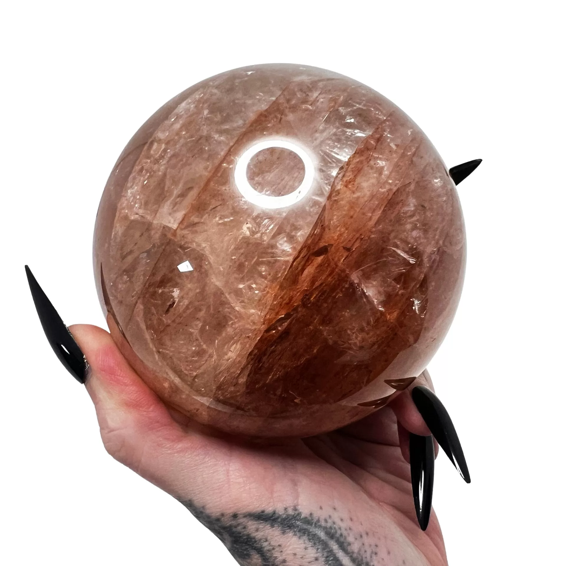 Fire Quartz Sphere 1 *natural* *free shipping*