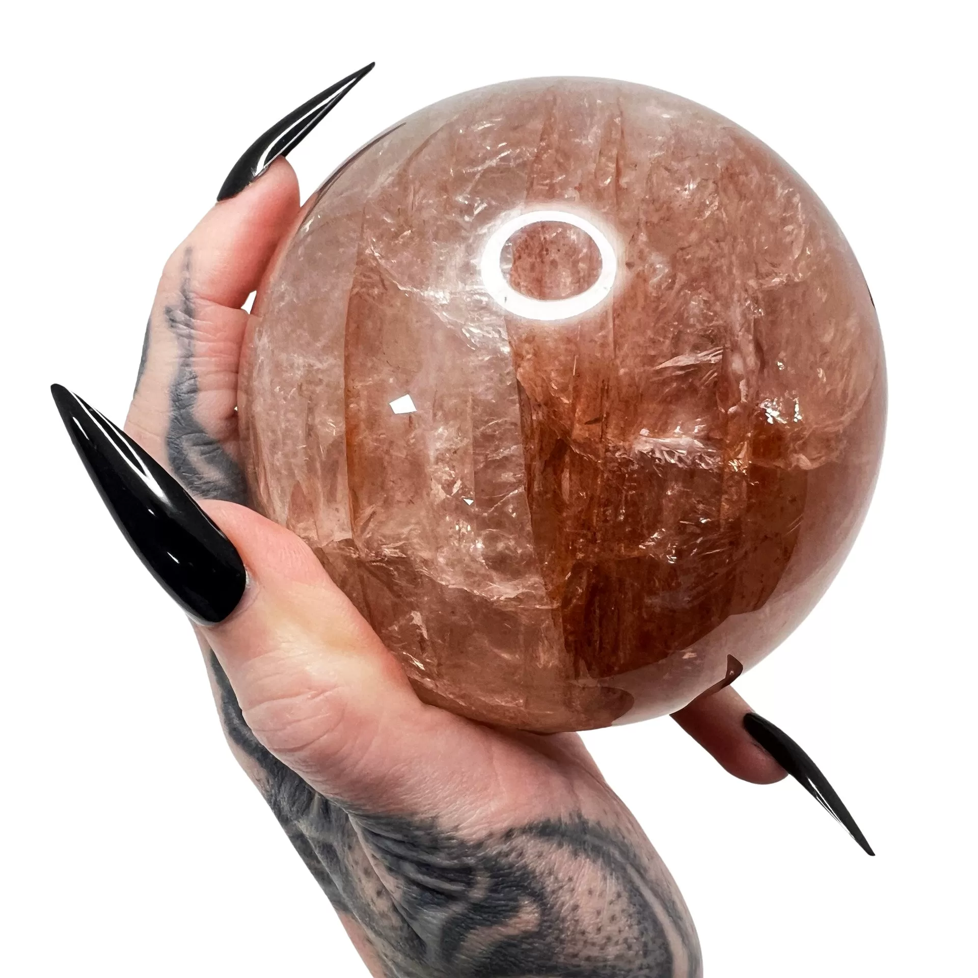 Fire Quartz Sphere 1 *natural* *free shipping*