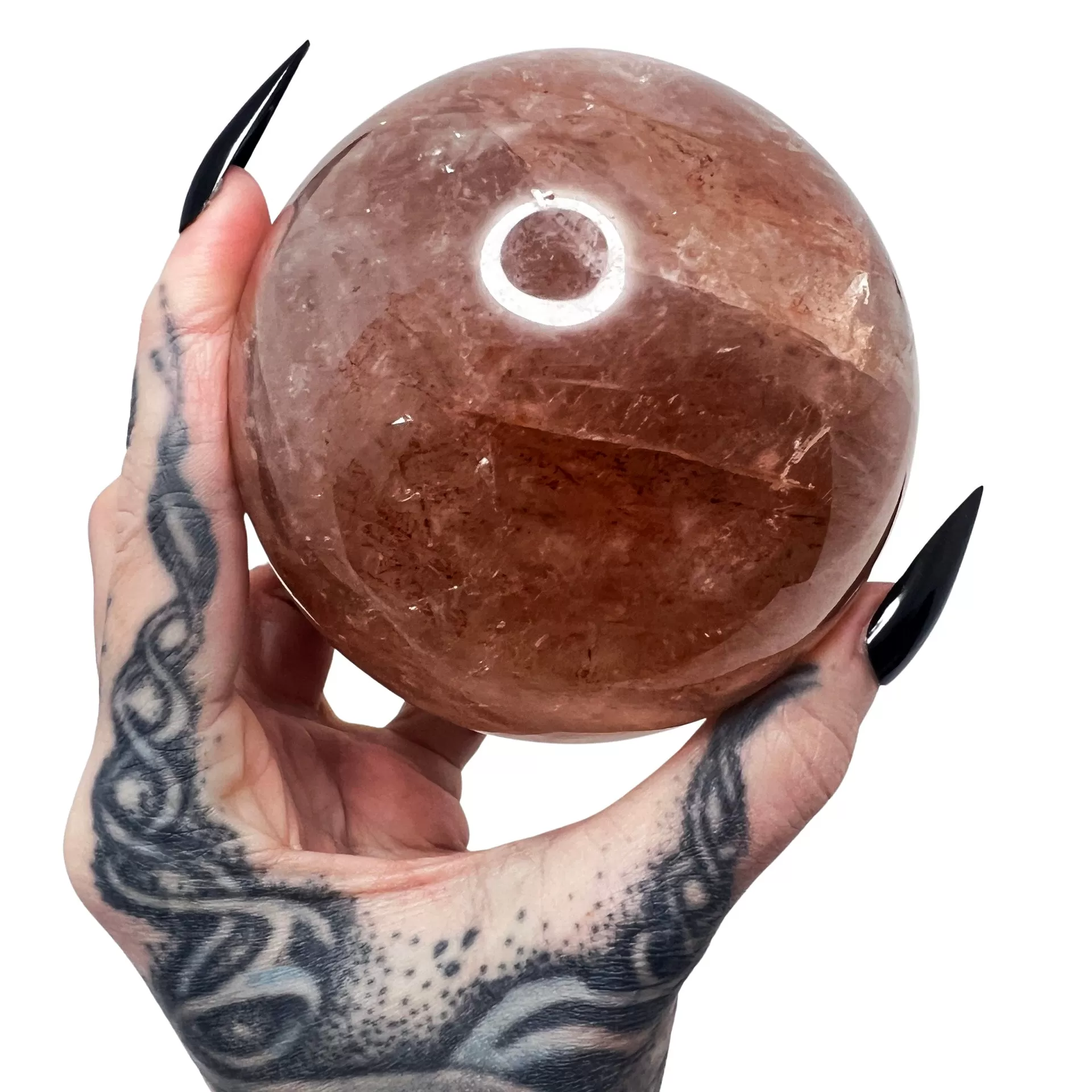 Fire Quartz Sphere 1 *natural* *free shipping*