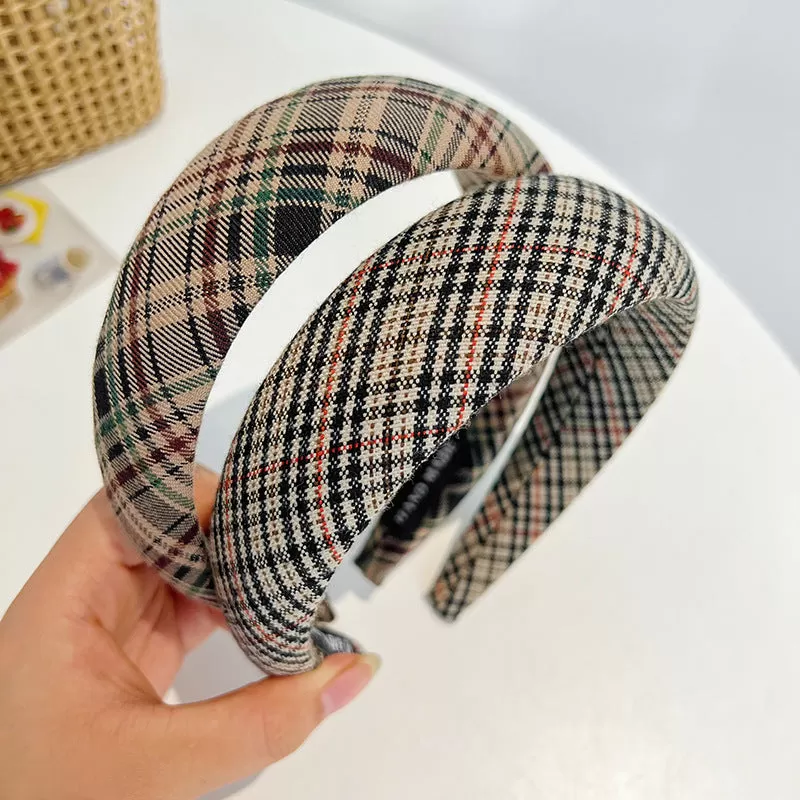 French Retro Fashion Plaid Headband (5 colors)