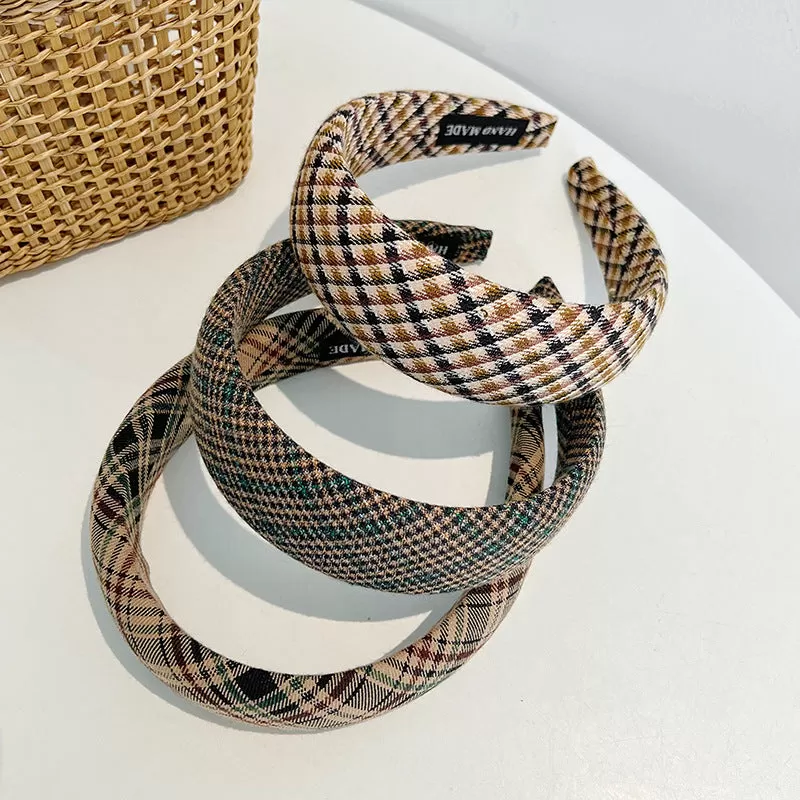 French Retro Fashion Plaid Headband (5 colors)