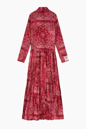 Golden Goose Paisley Print Shirtdress - Spiced Apple/ Off White