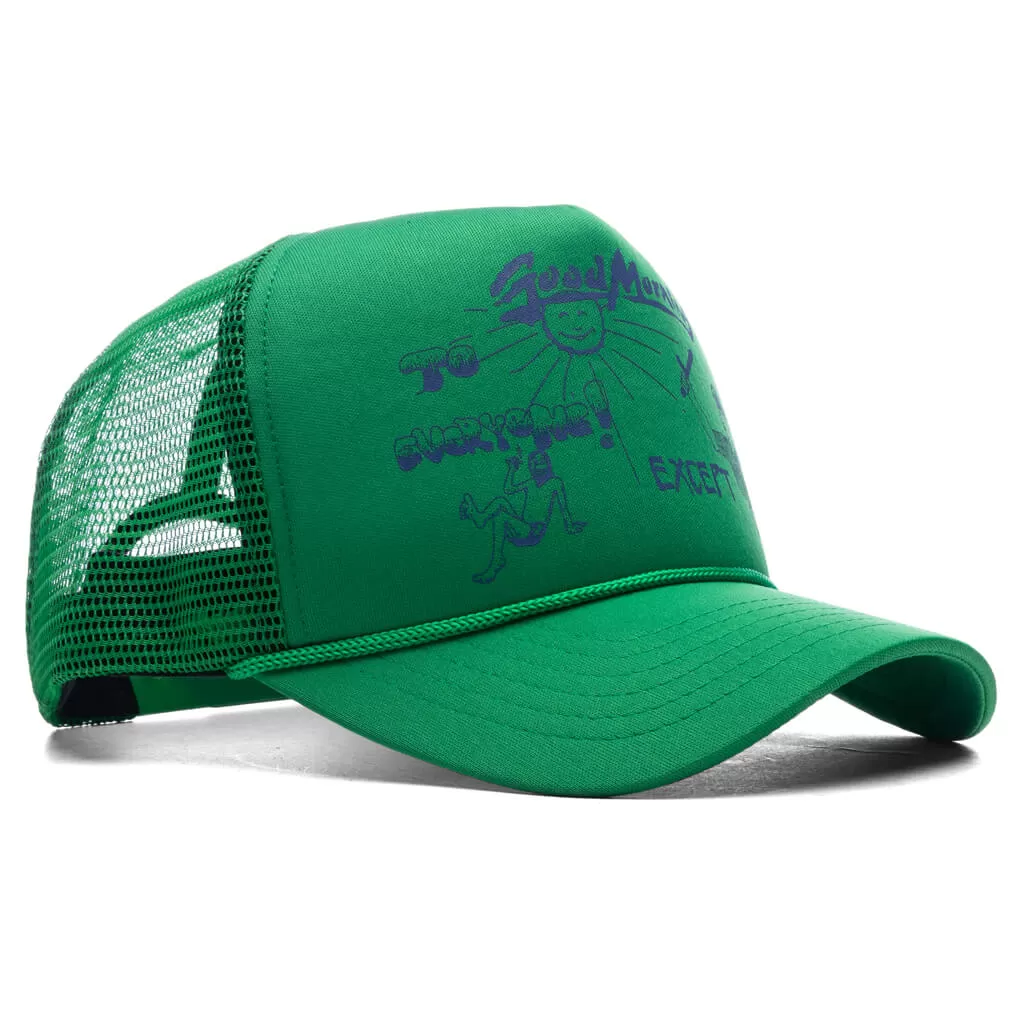 Good Morning Except Cops Trucker Cap - Green