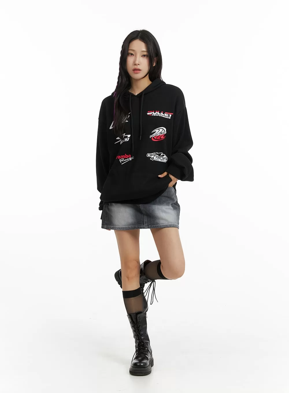 Graphic Oversized Hoodie IM405