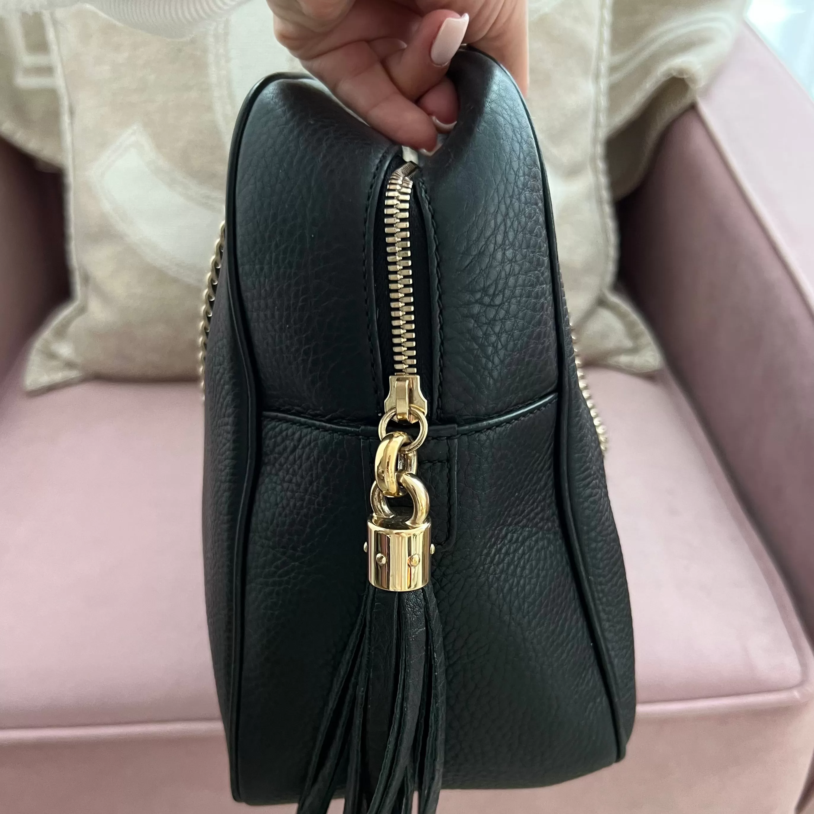 Gucci Soho Double Chain Bowler Bag