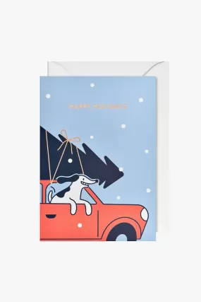 Happy Holidays Dog Mini Christmas Card