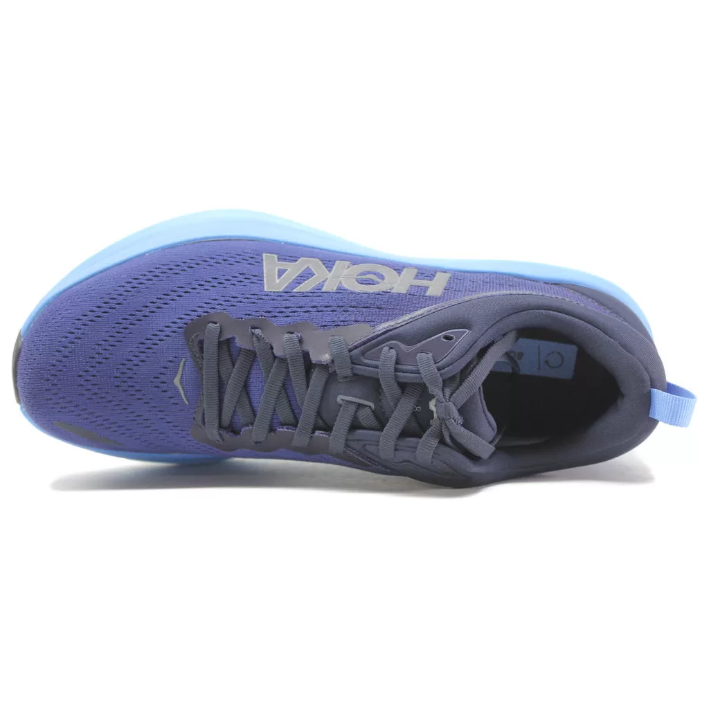 Hoka One One Mens Trainers Bondi 8 Lace-Up Low-Top Running Sneakers Textile - UK 10.5