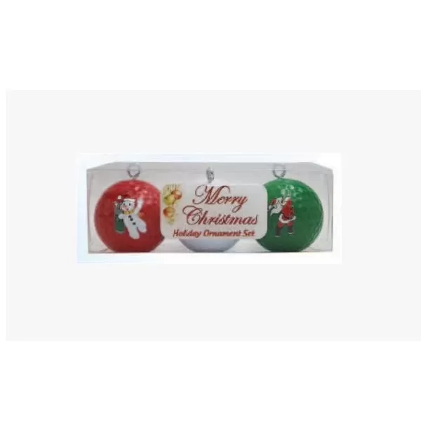 Holiday Golf Ball Christmas Tree Ornament Gift Set