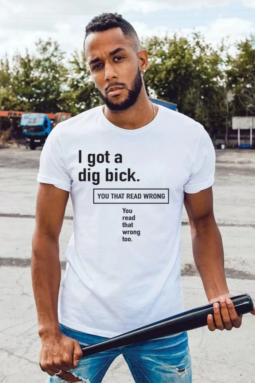 I Got A Dig Bick Short Sleeve Tee - White