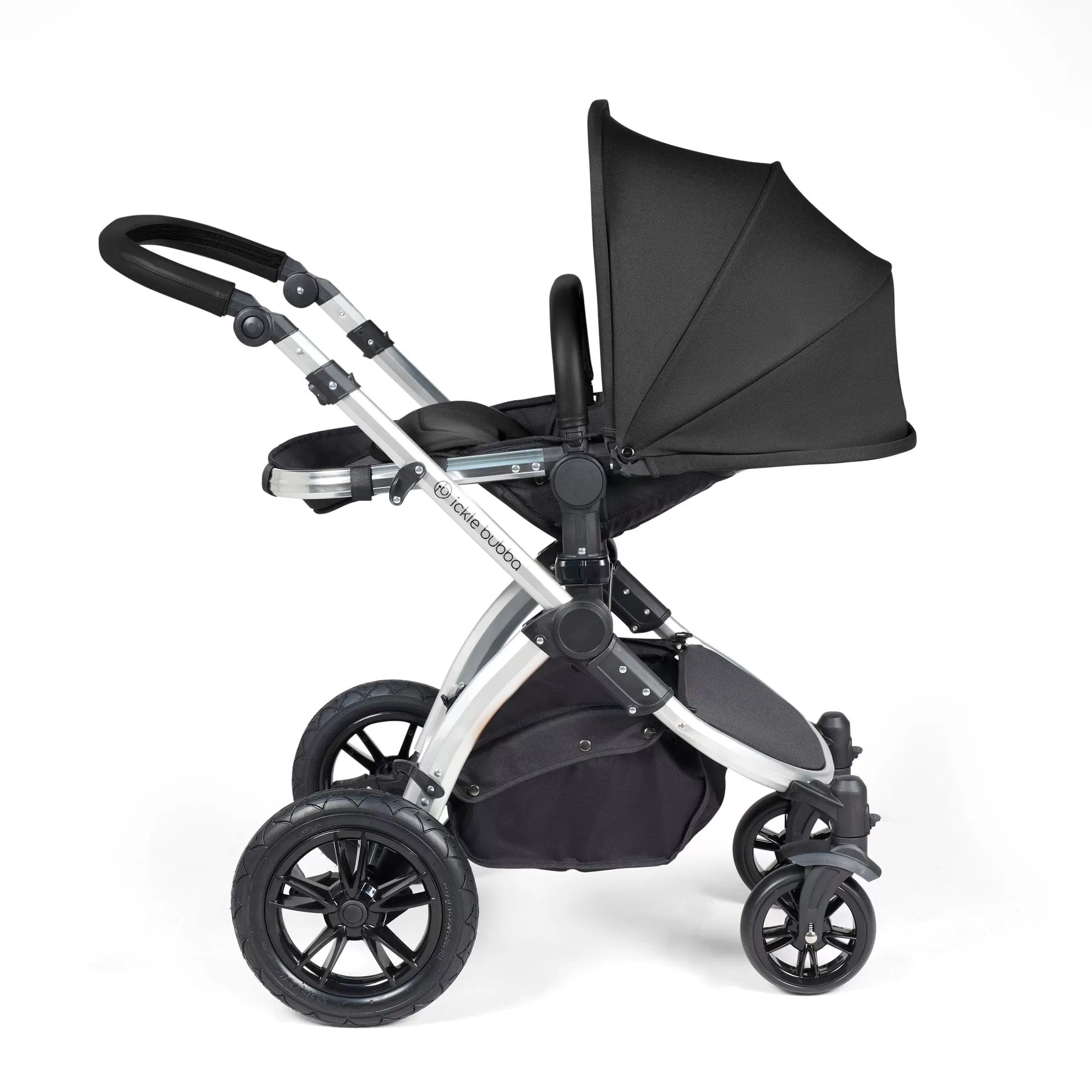 Ickle Bubba Stomp Luxe 3-in-1 I-Size Travel System - Silver / Midnight / Black