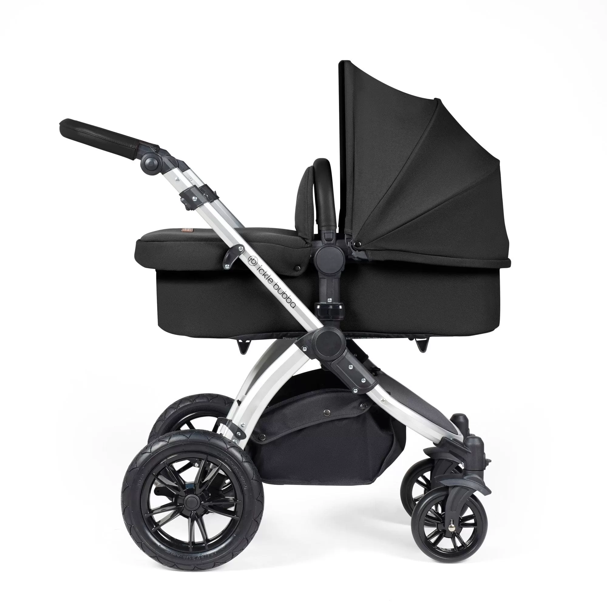 Ickle Bubba Stomp Luxe 3-in-1 I-Size Travel System - Silver / Midnight / Black