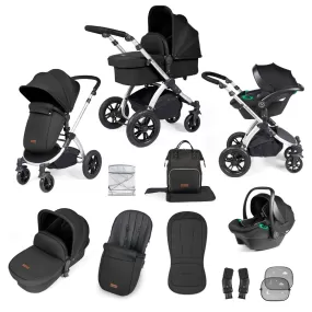 Ickle Bubba Stomp Luxe 3-in-1 I-Size Travel System - Silver / Midnight / Black