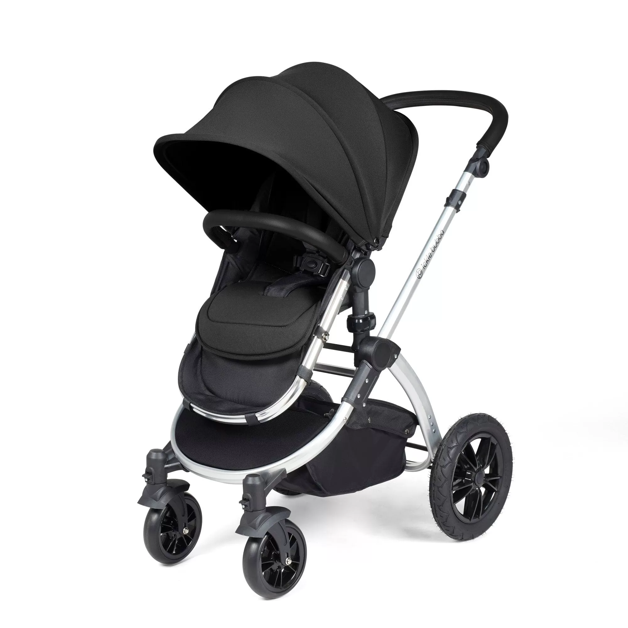 Ickle Bubba Stomp Luxe 3-in-1 I-Size Travel System - Silver / Midnight / Black