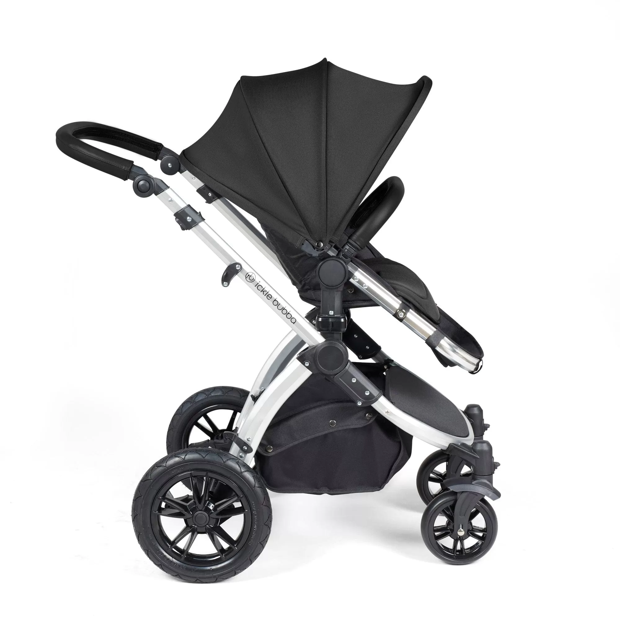 Ickle Bubba Stomp Luxe 3-in-1 I-Size Travel System - Silver / Midnight / Black