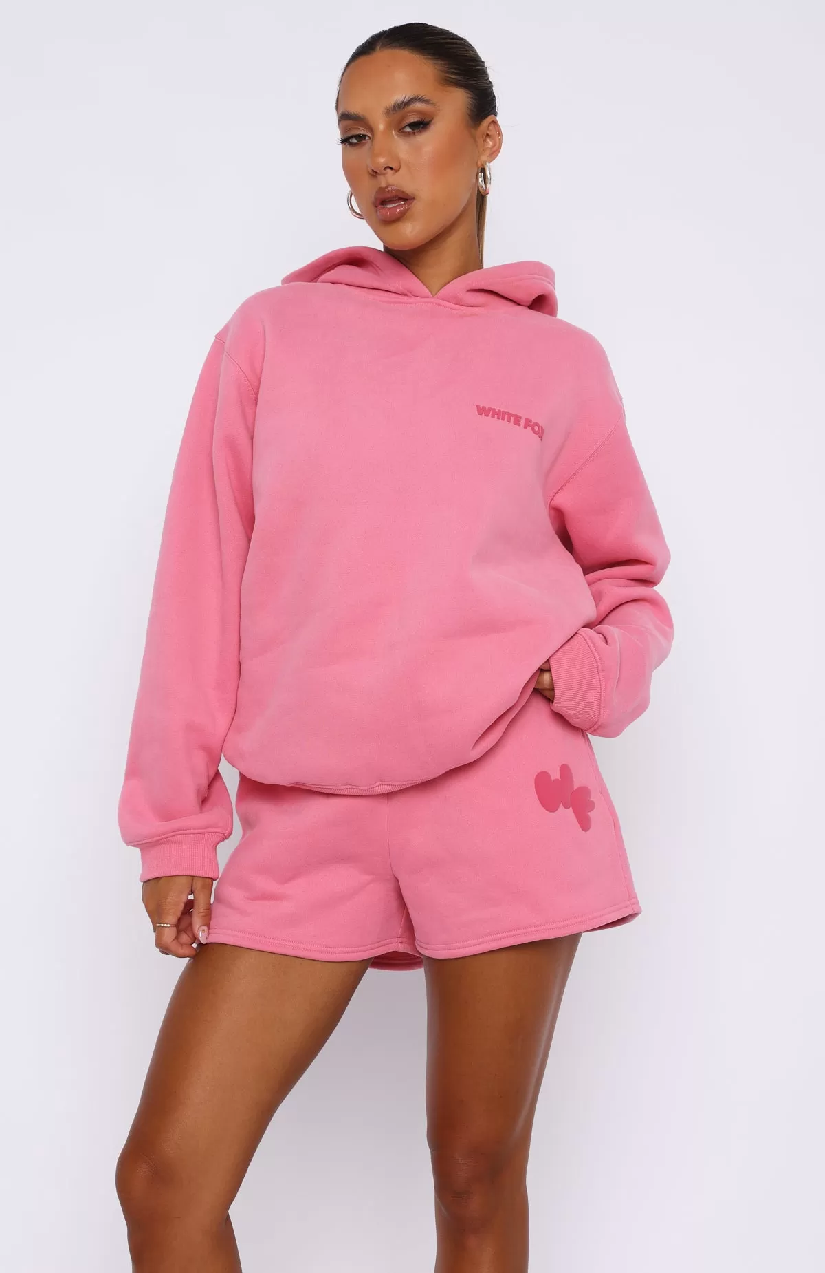 I'm Glad Oversized Hoodie Pink