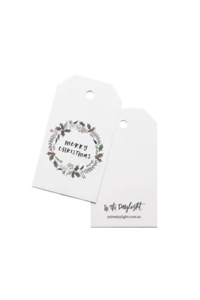 In The Daylight - Christmas Wreath - Gift Tag - Set Of 5