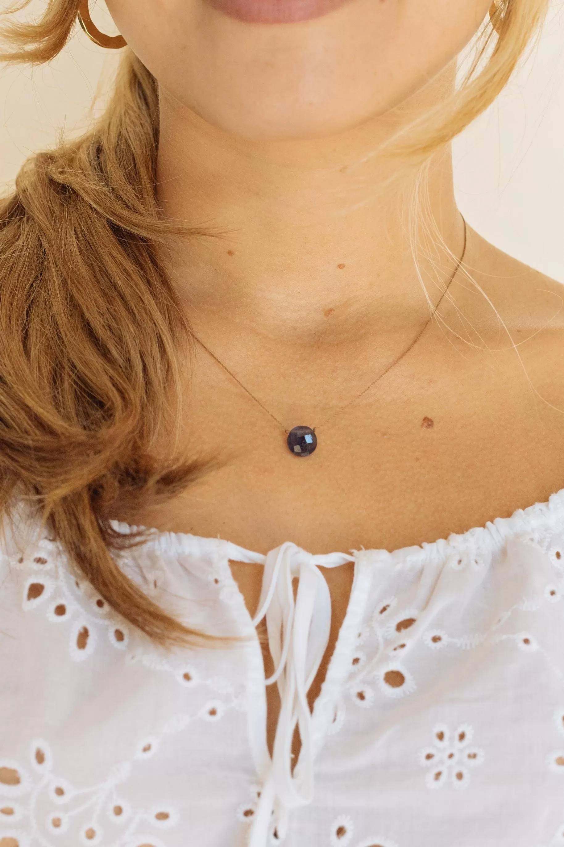 Iolite Enneagram Necklace for Type Nine