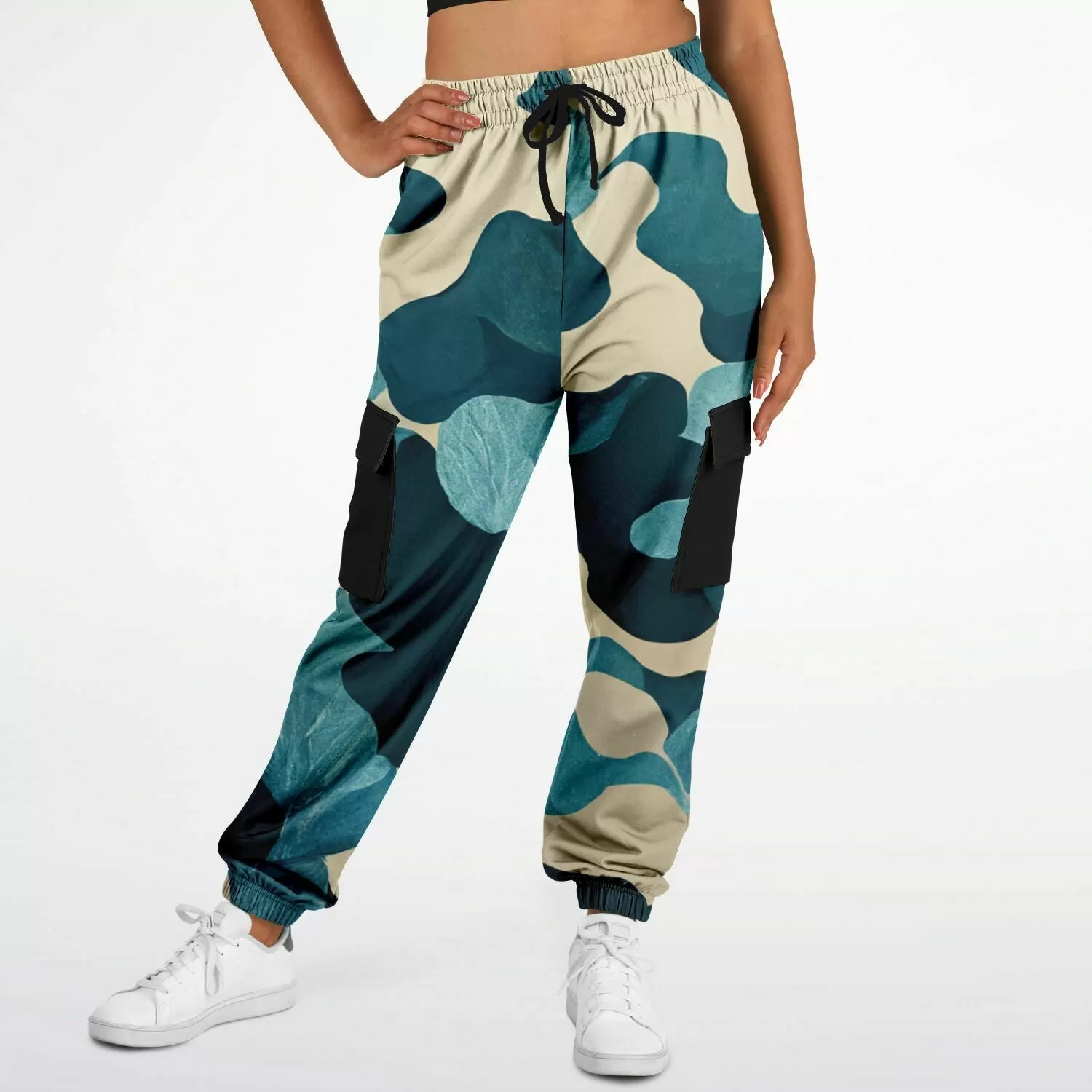 Kitsune Blue Leave Camo Sweatpants