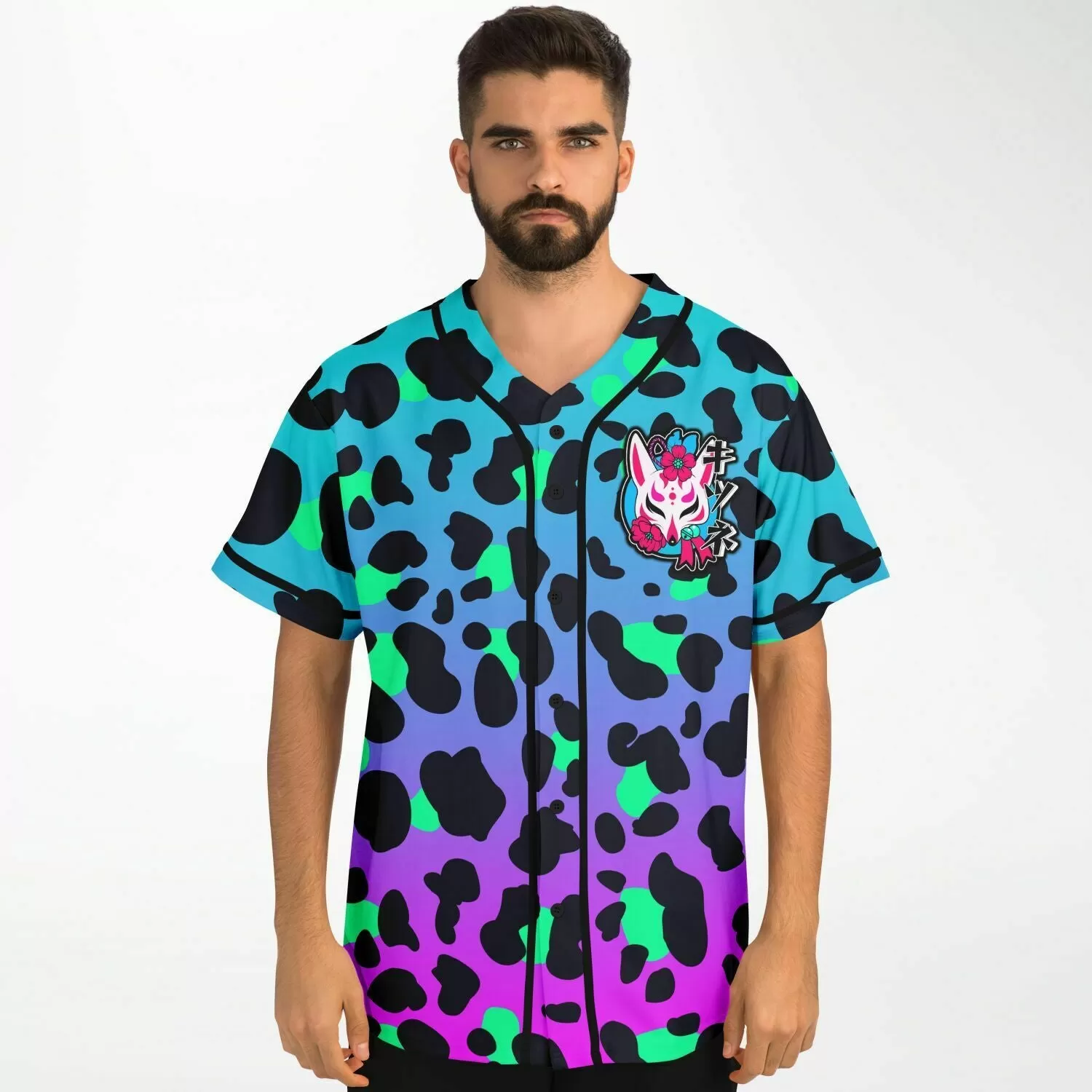 Kitsune Blue Leopard Premium Jersey