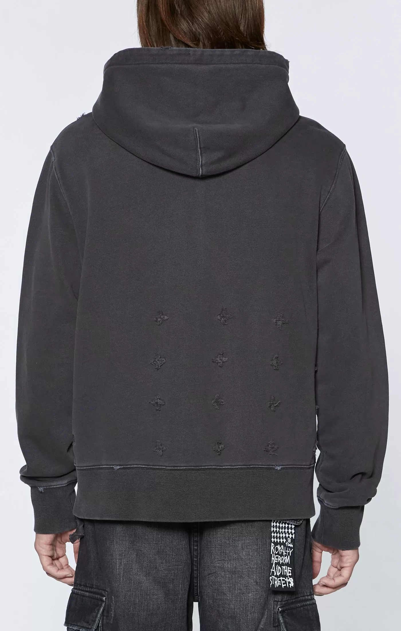 KSUBI ZINE KASH ZIP THRU HOODIE FADED BLACK