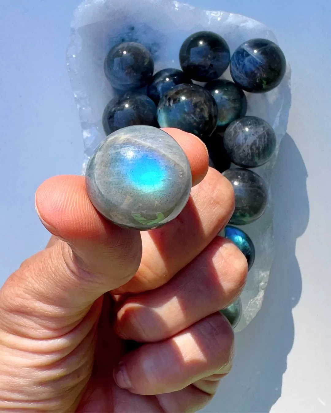 Labradorite Mini Spheres AAA