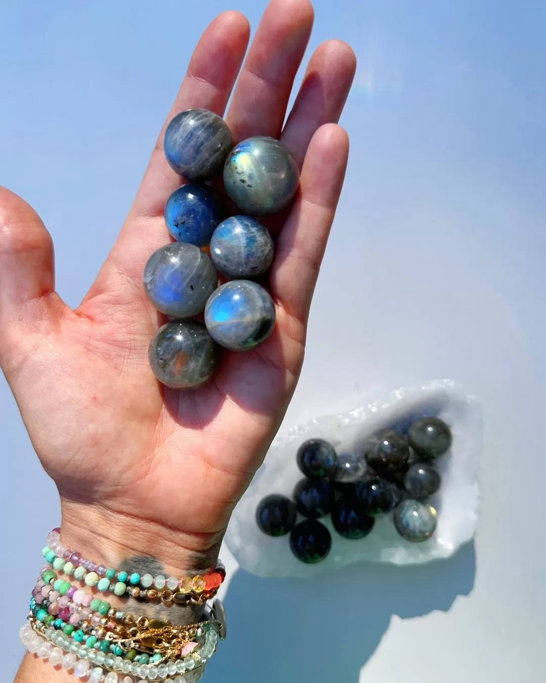 Labradorite Mini Spheres AAA